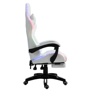 Barato Ddp blanco completo PU cuero ordenador Pc juego <span class=keywords><strong>silla</strong></span> <span class=keywords><strong>Silla</strong></span> Gamer LED Rgb carreras masaje <span class=keywords><strong>Silla</strong></span> <span class=keywords><strong>de</strong></span> juegos con luces y altavoces - Product Image 4