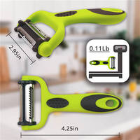 Plastic Handvat Ultrascherp 3 Blad 3 In 1 Multifunctionele Roterende Groente Dunschiller Aardappel Wortel Julienne Dunschiller