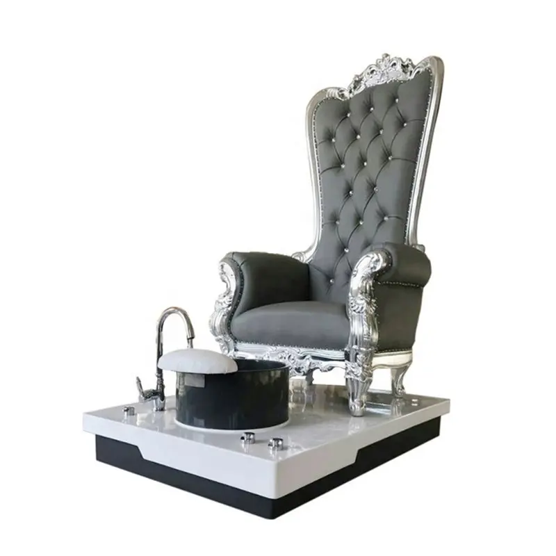 King Throne Pediküre Stühle mit hoher Rückenlehne und Jet Nail Salon Fuß massage Kein Sanitär Fuß Bad Stuhl Pediküre Stuhl Spa