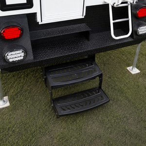 Marchepieds pliants manuels HOMFUL à 2 marches <span class=keywords><strong>pour</strong></span> <span class=keywords><strong>camping</strong></span>-<span class=keywords><strong>car</strong></span>, en acier au carbone avec revêtement en poudre, antidérapants, <span class=keywords><strong>pour</strong></span> <span class=keywords><strong>camping</strong></span>-<span class=keywords><strong>car</strong></span>, caravane, remorque de voyage - Product Image 6