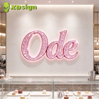 Enseigne au néon personnalisée XDsign avec diamants scintillants, enseigne extérieure 3D, enseigne lumineuse au néon, décoration de magasin, enseignes pour la décoration d'événements commerciaux