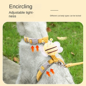 Tali traksi kucing bentuk I yang dapat disesuaikan gaya rompi bantalan antiterobosan dengan dada merah & belakang khusus untuk pabrik langsung anjing kucing - Product Image 2