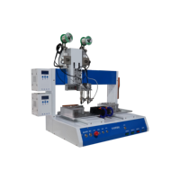 Machine à souder automatique à double tête et double plateforme pour cartes PCD, LED et fils de circuits imprimés, haute efficacité