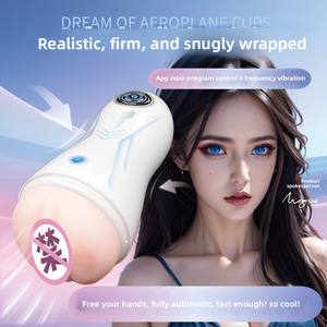 Masturbador Eléctrico con Control Remoto por Voz, 9 Frecuencias de Vibración Silenciosa y Succión, Tipo Copa de Avión - Product Image 2