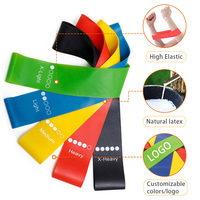 Más Vendido, Bandas de Resistencia de Látex 100% Natural para Ejercicio Físico y Deportivo, Juego de 5 Mini Bandas de 25 cm de Largo