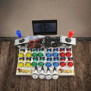 Tự làm phong cách Mỹ Arcade chụp máy Kit LED Push nút không chậm trễ USB Encoder LED Joystick cho PC <span class=keywords><strong>Raspberry</strong></span> Pi nhựa - Product Image 2