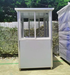 3.93ft * 3.93ft * 7.54ft Maison Préfabriquée Bureau Portable Cabine Kiosque <span class=keywords><strong>de</strong></span> Sécurité Sentry Box Guard Booth Outdoor Temporary Tiny House - Product Image 2