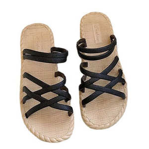 รองเท้าแตะกันน้ำอเนกประสงค์สำหรับฤดูร้อน รองเท้าแตะชายหาดแบบกลางๆ พร้อมชุดว่ายน้ำสำหรับวันหยุด รองเท้าสองในหนึ่งเดียว - Product Image 1