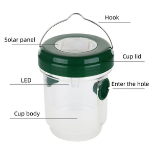 Double Entrance Solar Wasp Trap Cage Waterproof Hornet Trap Effective Insect Catcher for Farm and Patio - Product Image 4