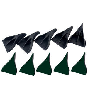 Aileron de toit universel pour voiture, style aileron de requin, lot de 10 pièces, noir, forme d'aile, style griffe d'aigle, ajustement universel - Product Image 1