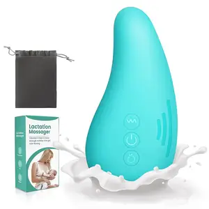 Massaggiatore elettrico per l'allattamento al seno in Silicone liquido vibratore riscaldamento riscaldamento massaggiatore per l'allattamento al seno