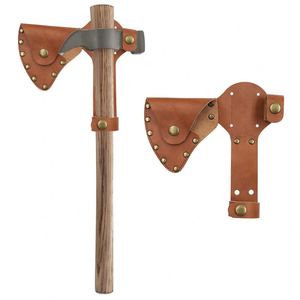 Funda de Cuero Genuino para Hacha, Funda Resistente con Cierre Metálico a Presión, Funda para Herramientas de Jardinería - Product Image 1