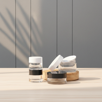 Bocaux en plastique PET vides en gros avec bouchons couronne - Contenants cosmétiques ronds pour sérum de soin de la peau, crème pour les yeux, stockage alimentaire (15 ml)