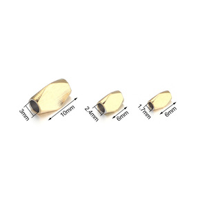 Cuentas triangulares facetadas de acero inoxidable, chapadas en oro y plata, accesorios de joyería DIY, cuentas espaciadoras para la fabricación de pulseras. - Product Image 3