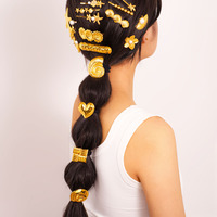 Serre-tête en acier inoxydable plaqué or en forme de cœur, accessoires pour cheveux