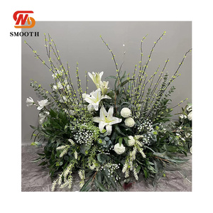 Arreglo Floral de Seda para Decoración de Bodas, Estilo Bosque, Tendencia Nueva, Flores Verdes, Lirios, Decoración de Suelo para Bodas - Product Image 6