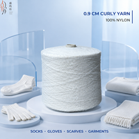 Nylon Curly Yarn 0.9cm Fancy Yarn Soft Fluffy Crimped Yarn for Sweater Scarf Crochet