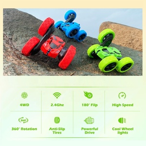 <span class=keywords><strong>Coche</strong></span> de Acrobacias RC de Doble Cara con Control Remoto de 2.4GHz, 4WD Todoterreno, Rotación de 360°, Recargable, Juguete de Carreras para Niños - Product Image 3