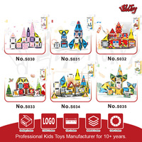 ELI TOYS Blocs Magnétiques Station de Pompiers 31 Pièces 3,75 CM Jouet Éducatif STEM pour Jeu de Rôle Sauvetage Incendie Camion de Pompiers/Hydrant/Extincteur