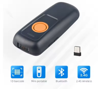 DYscan Mini 1D, Lector de Códigos de Barras Láser, Escáner de Códigos de Barras Inalámbrico Portátil con Bluetooth para Gestión de Inventario