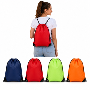 Bolsas con Cordón Personalizadas con Logotipo, 42x34cm, Poliéster, 15 Colores, Combinación de Colores de Marca, para Gimnasio, Escuela, Deportes, Regalos, Venta al Por Mayor, OEM - Product Image 1