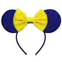 Ziming maille tissu mignon bandeau paillettes arcs souris oreilles bandeau enfants Festival fête Cosplay bandeau