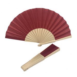 Éventail en bois de bambou écologique pour femmes, design peint - Cadeau de mariage et de fête, plusieurs couleurs - Product Image 6