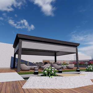 Auvents de garage en <span class=keywords><strong>toile</strong></span> transparente réglable électrique bon marché avec persiennes <span class=keywords><strong>pour</strong></span> pergolas - Product Image 4