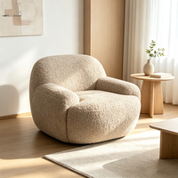 Fauteuil de détente en tissu de style nordique minimaliste, fauteuil ergonomique individuel pour salon, coin lecture, meubles