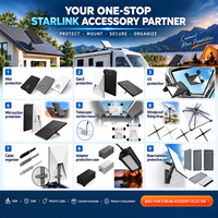 Kits de configuration Starlink pour yachts : Étui de protection en silicone pour Starlink Mini V5 Gen3, coussinet de protection de base, adaptateur de protection et organisateur de câbles
