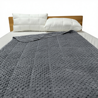 Couverture en velours cristal tricoté personnalisée, lestée, douce et chaude, 6 couches, écologique, anti-boulochage, non toxique, avec polyester et perles de verre