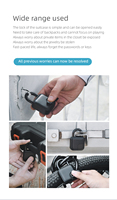 Serrure électronique à empreintes digitales en alliage de zinc haute sécurité pour casier de gym et porte, serrure de bagages, système antivol contrôlé par application pour usage domestique