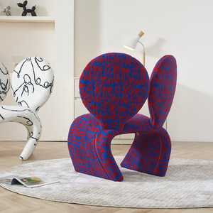 Silla de Ocio Moderna para Sala de Estar o Dormitorio, con Forma de Dibujos Animados, Silla Infantil de Metal con Tapicería de Tela, Estilo <span class=keywords><strong>Mickey</strong></span>, para Hotel o Villa - Product Image 6