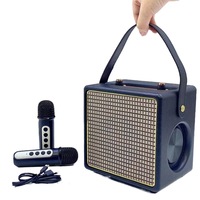 Altavoz M2002 Super Bass de Alta Calidad, Altavoz Portátil para Karaoke con 2 Micrófonos Inalámbricos para Fiestas al Aire Libre, DJ y KTV Familiar