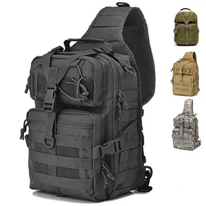 Waterproof Crossbody Camouflage Shoulder Bag Men's Outdoor Oxford Hiking Molle Sling Tactical Chest Bag Backpack Pack Bags