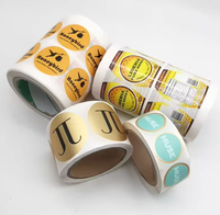 Autocollants en vinyle holographique rond découpés sur mesure, thermosensibles, avec option de découpe Kiss Cut pour sacs cadeaux de planificateur - Durables et imperméables
