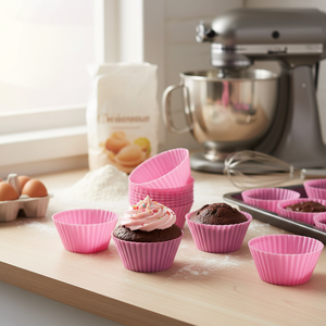 Paquete de 72 Moldes de Silicona Reutilizables para Cupcakes (6 Piezas), Resistentes al Calor y a la Congelación - Product Image 3