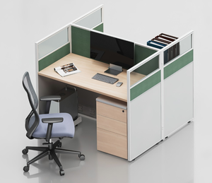 Estación de Trabajo Moderna con Cubículo Insonorizado de Madera, Archivador Móvil, Escritorio Ergonómico, Sistema de Almacenamiento Modular, Mesa Pequeña para Oficina - Product Image 4