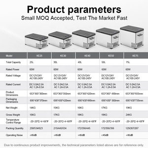 Réfrigérateur-congélateur de voiture 40L à <span class=keywords><strong>prix</strong></span> d'usine avec batterie amovible 12V 24V, zone unique, portable, pour extérieur - Product Image 6
