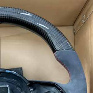 Volant en suède et fibre de carbone pour Audi A4 B8.5 <span class=keywords><strong>S4</strong></span> RS4 A5 S5 RS5 RS6 Q5 Q7 Q3 A1 A3 A6 S3 S1 <span class=keywords><strong>S4</strong></span> RS3 B8 TT <span class=keywords><strong>MK2</strong></span> C6 C7 - Product Image 2