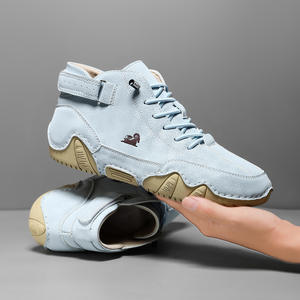 Bottes courtes décontractées pour hommes en microfibre, de haute qualité, style Martins, mi-montantes, motif pieuvre, pour printemps-été, best-seller transfrontalier - Product Image 4