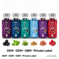 SYC BIO Gommes Quotidiennes à la Mélatonine et L-Théanine aux Extraits Botaniques 120 Gommes Marque Privée OEM ODM Prix Usine Vente en Gros