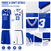 Ensemble de maillots de basket-ball réversibles personnalisés par sublimation, séchage rapide, respirant, uniforme d'équipe à 2 côtés, kit OEM ODM pour adultes, jeunes et enfants