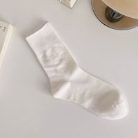 Chaussettes pour femmes en coton tricoté, fines, confortables, de couleur unie, pour l'été, vente en gros