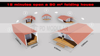 Maison conteneur pliable et extensible moderne en acier préfabriqué de 40 pieds, design 2022, pour usage en villa