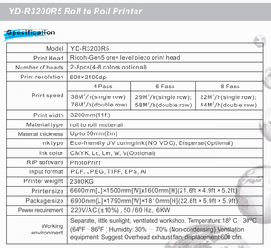 Độ phân giải cao 3.2m 3-đầu Gen5/gen6 UV máy in lớn hơn định dạng Flex biểu ngữ máy in cho quảng cáo ngoài trời - Product Image 3
