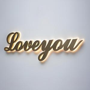 ป้ายโลโก้ติดผนังแบบมีไฟส่องด้านหลัง 3 มิติ แถบไฟ LED โลหะ กันน้ำ ป้ายตัวอักษร LED สำหรับตกแต่งบริษัท - Product Image 2