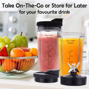 Gobelet de remplacement pour blender avec couvercle (lot de 2) – Gobelets de 24 oz pour <span class=keywords><strong>Ninja</strong></span> Auto IQ BL480 BL482 BL642 NN102 BL682 BL450 BN751 BN801 SS351 SS4 - Product Image 6