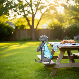 T-shirt gris Great Dane I Love Dad Sitting pour la fête des pères - Product Image 3