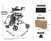 Déambulateur de réadaptation avec fonction de transport assisté pour les entreprises de fournitures cliniques et les établissements de soins